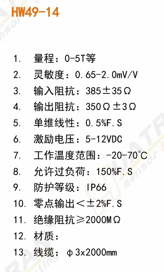 HW49-14环形力卡钳夹紧力传感器